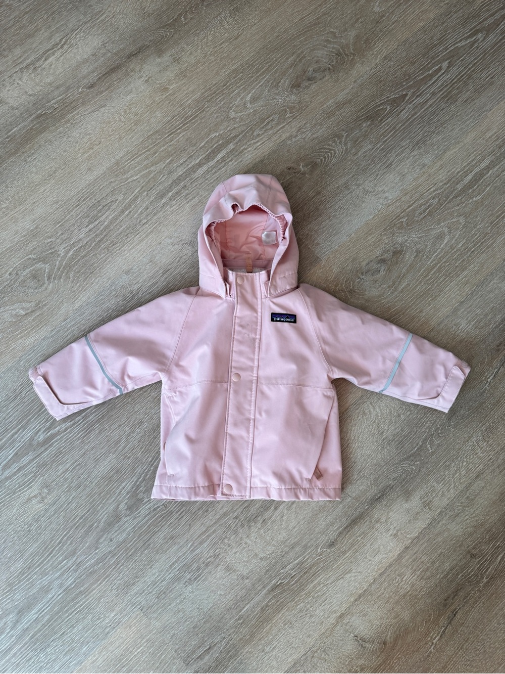Patagonia 12-18 Month Light Pink Hooded Raincoat